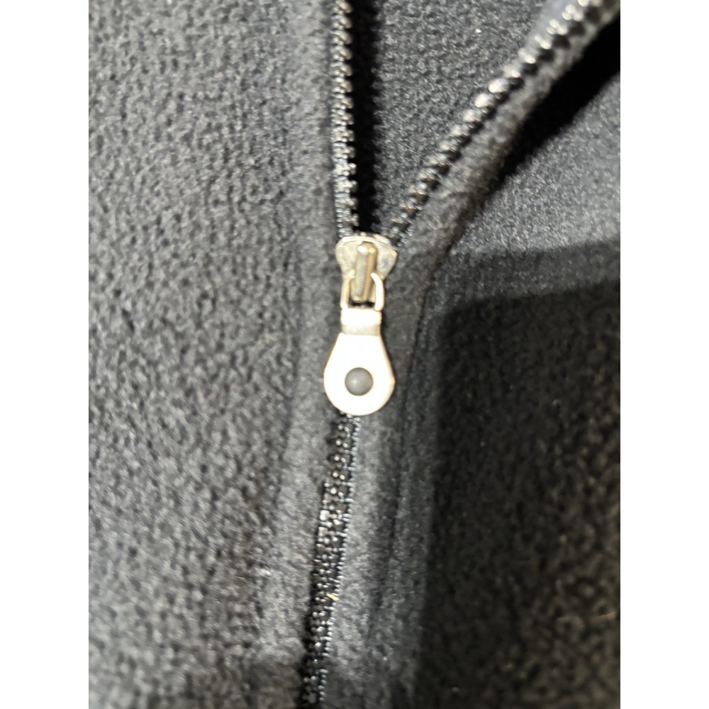 Lands' End Fleece Jacket Women's ‎ Large Full Zip Sherpa Black Long Sleeve Lined - Picture 5 of 7